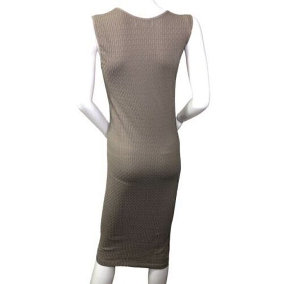 Carmen Marc Valvo Beige Sleeveless Bodycon Dress Size XS/S - Picture 2 of 7